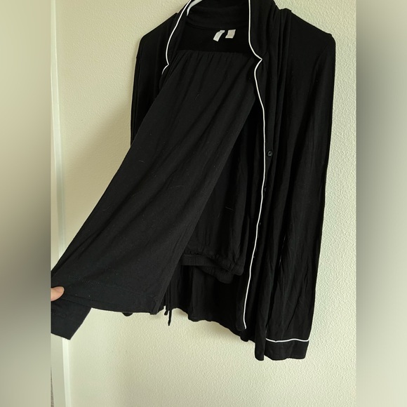 Brushed Hacci Pajamas Set Size Small Black - Picture 3 of 4